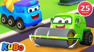 Highway Relay Renovation 🛣️ | Team Build & Play | Educational Cartoons for Kids - Kubo