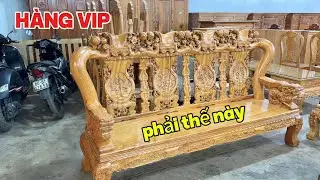 Bộ ghế ĐÀO CHIM GÕ ĐỎ đục tay cuối cùng năm 2025 . lh 0948086889