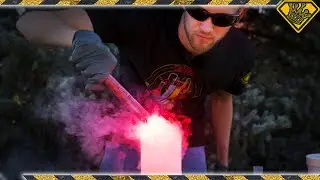 Road Flare vs Liquid Nitrogen! TKOR Busts Out On Some Cool Road Flare Tricks!