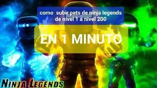 COMO SUBIR PETS DE NINJA LEGENDS DE NIVEL 1 A NIVEL 200 EN UN MINUTO😁👍