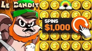 Я делала бесплатные вращения на 1000 долларов в игре LE Bandit... (НЕ ПОВТОРЯЙТЕ ДОМА)