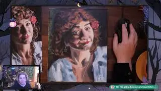 DE/EN Acrylic Portrait Painting Live | Preparing My Online Course &ndash; Painting on Easter Eggs !tip