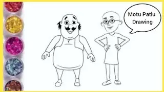 How to draw Motu Patlu step by step | Motu Patlu drawing 