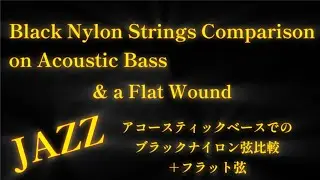 Black Nylon Strings Comparison on Acoustic Bass & a Flat Wound ★ アコースティックベースでのブラックナイロン弦比較+フラット弦