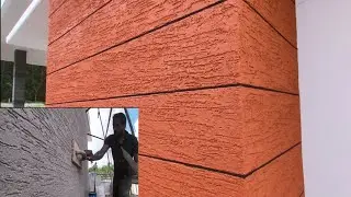Exterior wall texture | Asian paints | Dark color |