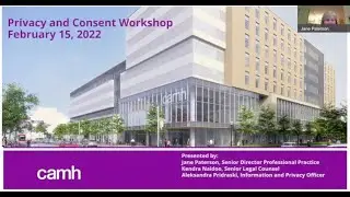 CAMH PFLS Privacy and Consent Workshop