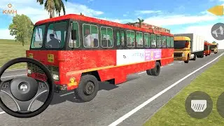 Old Tata Red Bus Drive - Indian Bus Simulator 2025 | Realistic VillageRoads