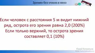Зрение без очков и линз. urok5