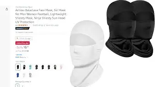 Achiou Balaclava Face Mask Ski Mask for Men Women Ninja Shiesty Sun Hood UV Protection