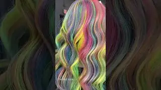 Rainbow hair color text to speech ||Rainbow 🌈🌈 hair color tutorial the hair looks #shorts