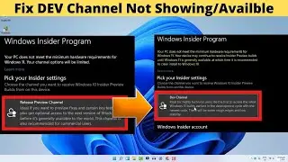 Windows 11/10 - 2 Ways TO Fix DEV Channel Not Showing & Working (Missing) in WIndows insider program