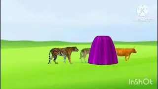 Cow Lion Fox  T,rec Foundation color inChange   of cow Lion in fox Babu cartoon  3D Animal 