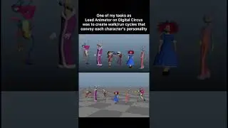 Walk/Run Cycles I animated for Digital Circus #digitalcircus #animation