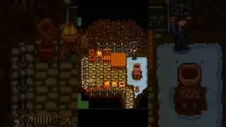 Decorating the bat cave on my farm in Stardew Valley