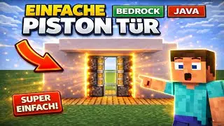 The EASIEST Piston Door in Minecraft! 🔥 (Bedrock & Java) Tutorial [German/Deutsch]