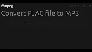Convert FLAC file to MP3 #ffmpeg