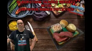 🔥🥩 Blackstone-Seared Corned Beef Brisket Finished in the Oven | Air Fryer Baked Potatoes 🥔
