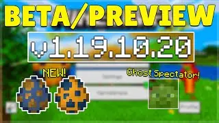 MCPE 1.19.10.20 BETA & PREVIEW NEW SPAWN EGG ADDED! Minecraft Pocket Edition Java Features & Changes