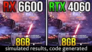 RTX 4060 vs RX 6600 Battlefront 2 Performance Test (simulated results)