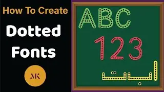 Typography: How to create kids friendly tracing letters |  dotted fonts tricks | adobe illustrator