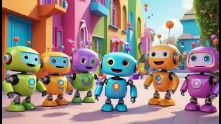 Counting Robots at the Playground | Nursery Rhyme Song for Kids