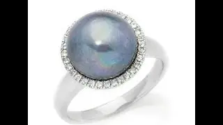 Imperial Pearls 1011mm Black Cultured Pearl Ring