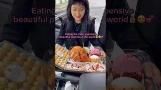 Eating the most expensive beautiful pastries in the world&hellip; #food #eating #mukbang #dessert