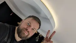 3D circle with LED lighting from a stretch ceiling