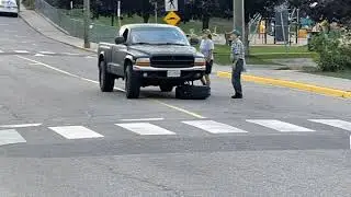 Hitting the speed bump a little too hard - Idiots In Cars