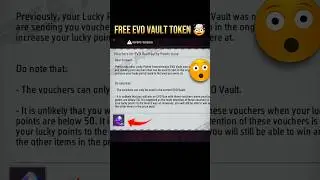 🎉 Garena Sent Me FREE Evo Vault Spin Voucher 🤯: Claim Yours Now 🔥☠!! #shorts