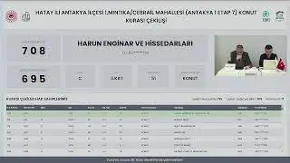 HATAY ANTAKYA 1- ETAP 7 PROJESİ 705 KONUT KURA ÇEKİM PROGRAMI