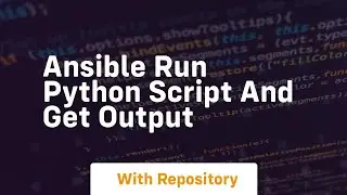 ansible run python script and get output