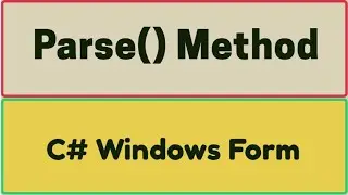 Parse() method in C# |  C Sharp Windows Form Application