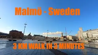 MALM&Ouml; V&auml;stra Hamnen to Malm&ouml; C in 3 MINUTES, Citywalk April 2022