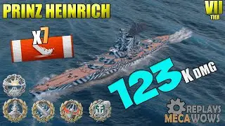Prinz Heinrich 7 Kills & 123K Damage | World of Warships