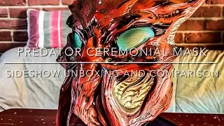 Predator Ceremonial Mask Sideshow Prop Replica Steve Wang Concept Unboxing