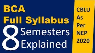 CBLU BCA Complete Syllabus 2025-26  | All 8 Semesters Subjects | Full BCA Course Overview for 4-Year