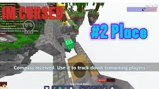 Im Cursed To Get Second Place In Bloxd.io Skywars