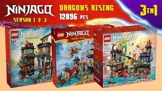 Top 3 Biggest LEGO NINJAGO Dragons Rising sets Season 1 to 3 (12896 pcs) Building Instructions | TBB