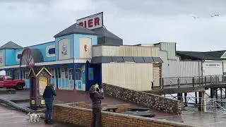 Storm Chandra hits the already smashed Teignmouth pier and seafront. Devon , UK.