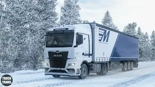 [ETS2 1.53]Realistic Winter Driving |MAN TGX 2020+EVR Sounds|Kirov Map|Reshade|POV Drive Gameplay 4K