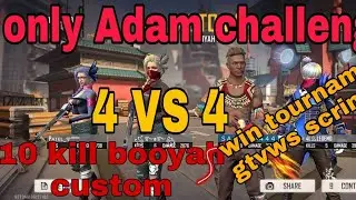 only Adam challenge in clash squad // 10 kill booyah / #sankar444/ 1vs4 clutch #mp33gamer