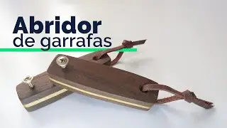 Abridor de garrafas de madeira