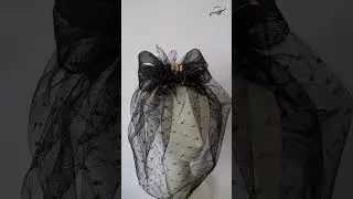 Large black and gold blusher veil #handmade #hairaccessory #fashion @SouthStreet24Media