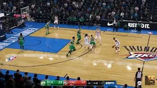 NBA LIVE 19 37 Points 1st Half Celtics vs Thunder HDR PS4 PRO