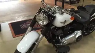 Harley-Davidson Fat Boy Lo in Crushed Ice Pearl White at San Diego Harley-Davidson