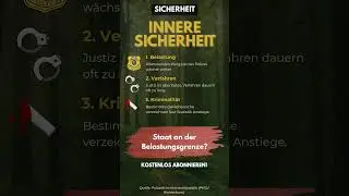 SICHERHEIT: Polizei & Justiz am Limit? 👮&zwj;♂️📉
