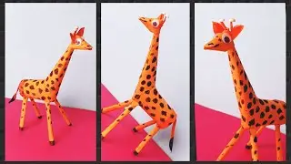 Giraffe Craft/ How to make paper Giraffe Toy/ Paper Giraffe for kids.