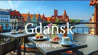 🇵🇱 Gdańsk Coffee Shop Atmosphere ☀️ Soulful Violin & Piano for Reading and Calm
