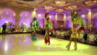 Samba dancers at a beautiful wedding reception